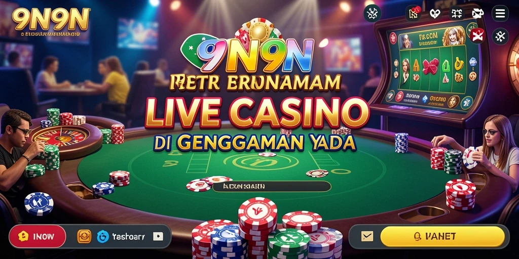 Tampilan gameplay Live Casino yang seru di aplikasi 9N9N.