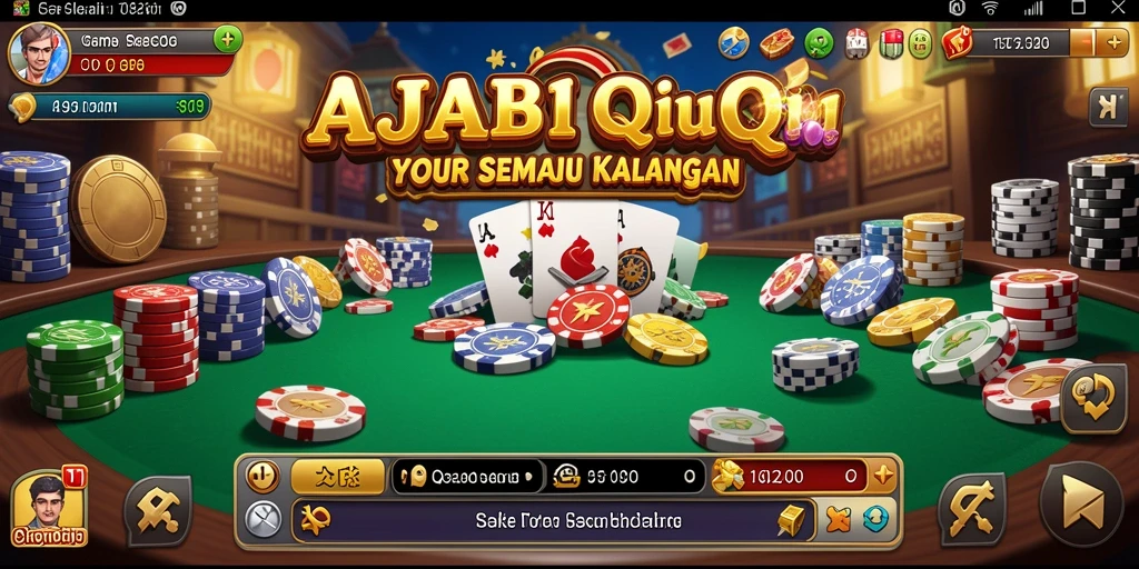 Tampilan menarik gameplay AJAIB11 dalam pertandingan QiuQiu.