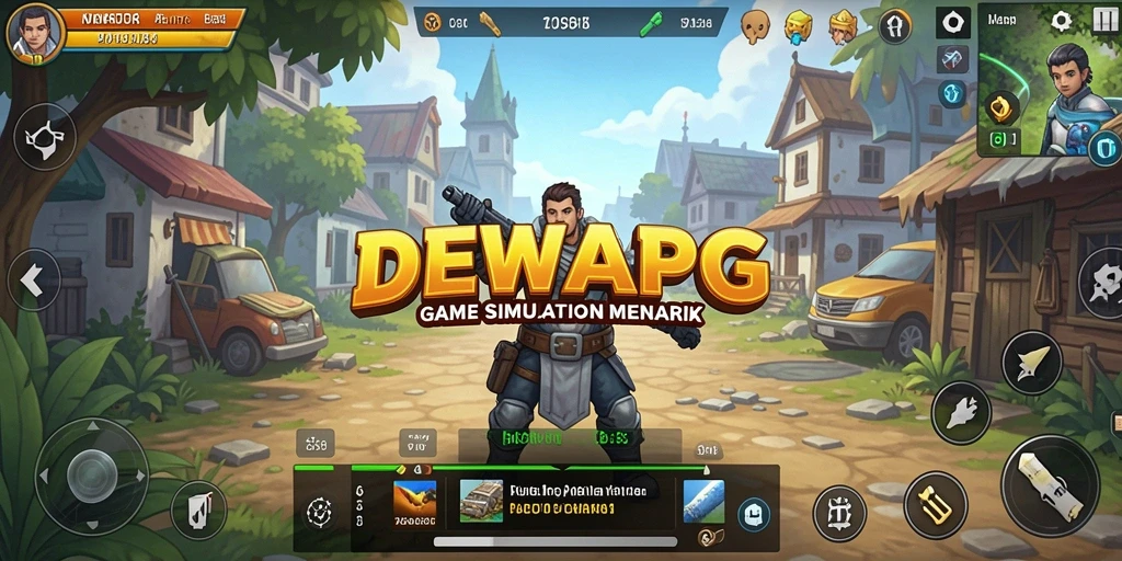 Tampilan gameplay DEWAPG dengan berbagai interaksi karakter.