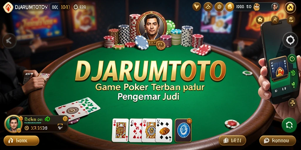 Tampilan gameplay Poker yang menegangkan di DJARUMTOTO.