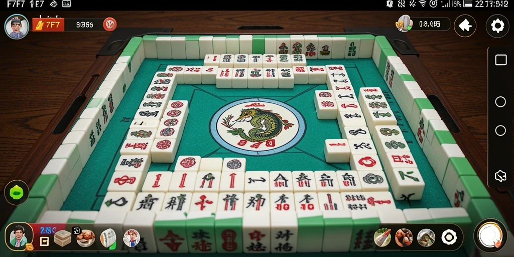 Screenshot permainan F7F7 menunjukkan level Mahjong yang menantang dan menarik.