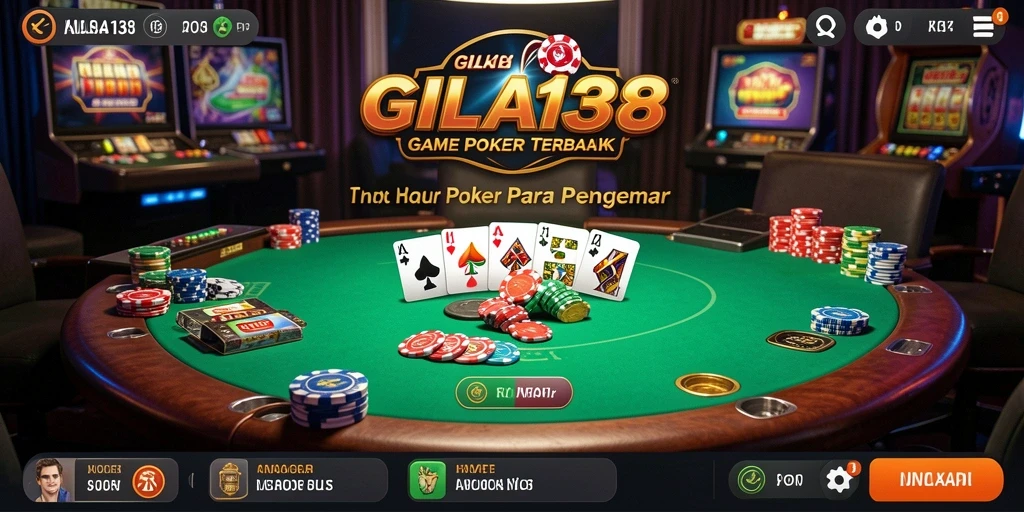 Tampilan gameplay GILA138 yang menarik dalam suasana Poker.