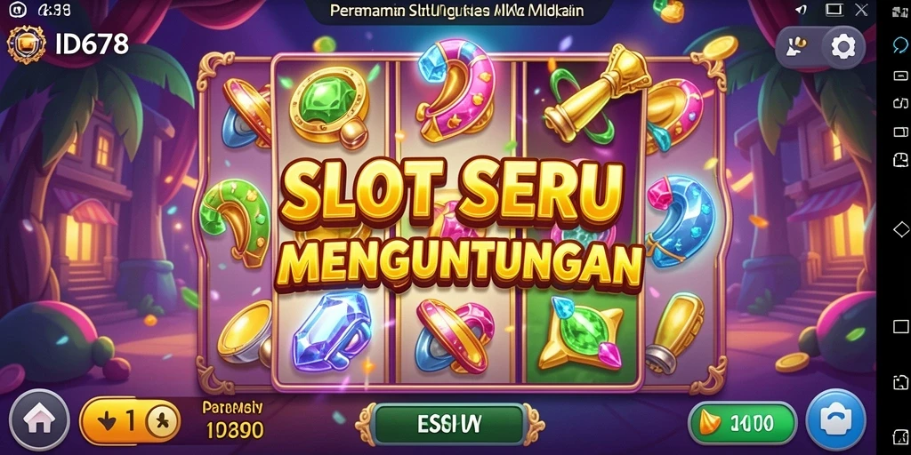 Screenshot menunjukkan gameplay slot yang mengasyikkan dan penuh warna.