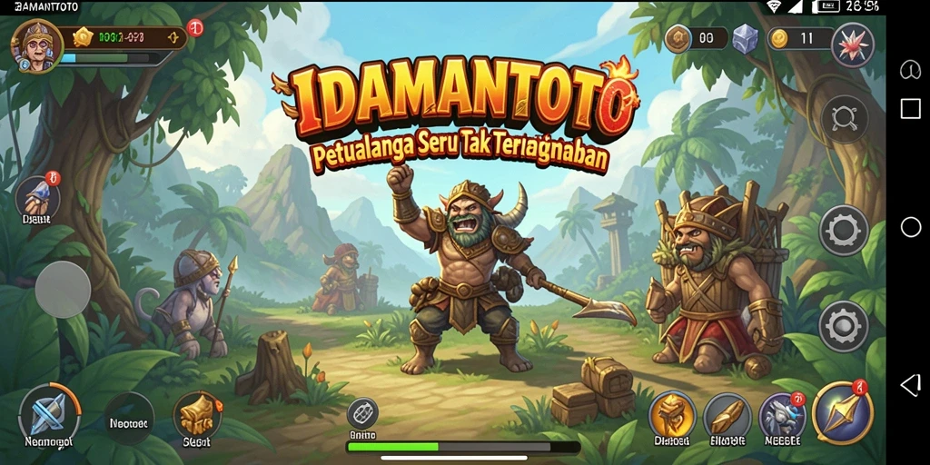 Tampilan menarik dari gameplay petualangan IDAMANTOTO.