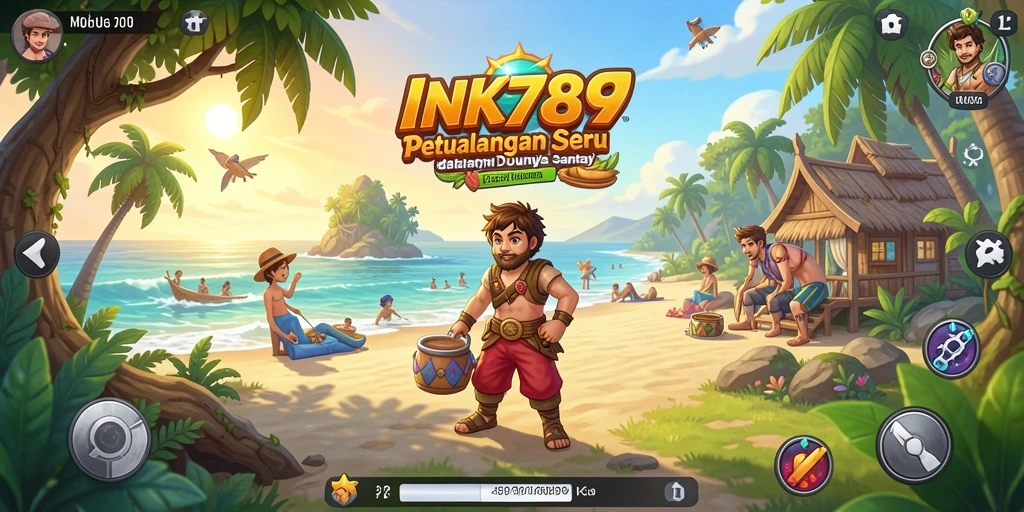 Tampilan gameplay INK789 yang penuh warna dan menyenangkan.