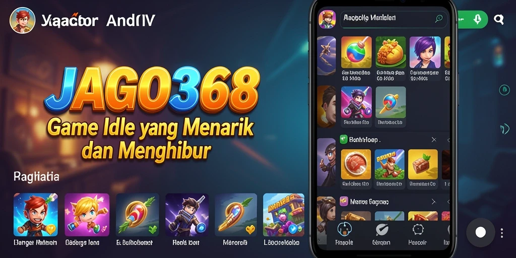 Screenshot utama JAGO368 menampilkan gameplay Idle yang seru dan adiktif.