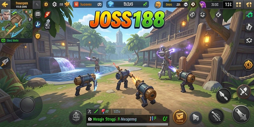 Tampilan gameplay JOSS188 yang menegangkan dan strategis.