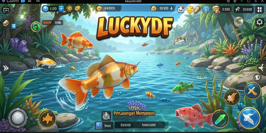 Gameplay memancing seru di LUCKYDF dengan grafis menawan.
