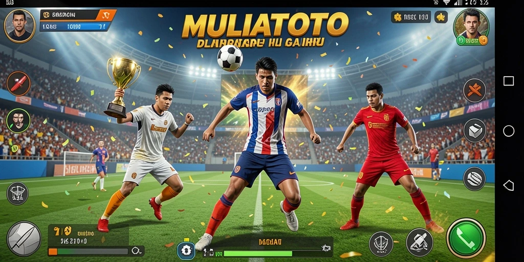 Screenshot utama MULIATOTO menampilkan aksi seru di lapangan.