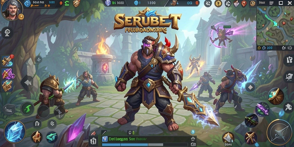 Tampilan gameplay SERUBET yang kaya akan aksi dan eksplorasi.