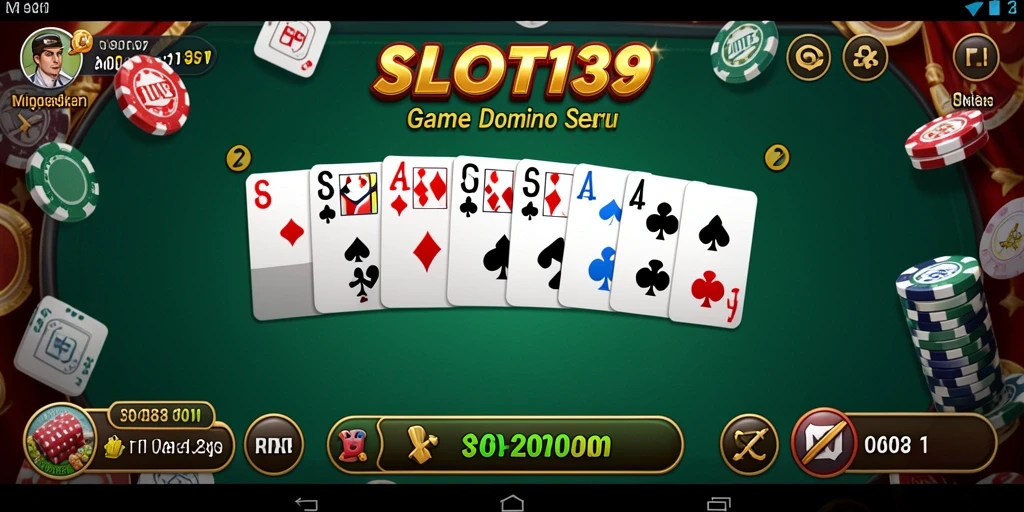 Screenshot GAMEPLAY Domino merah dan hijau penuh aksi.
