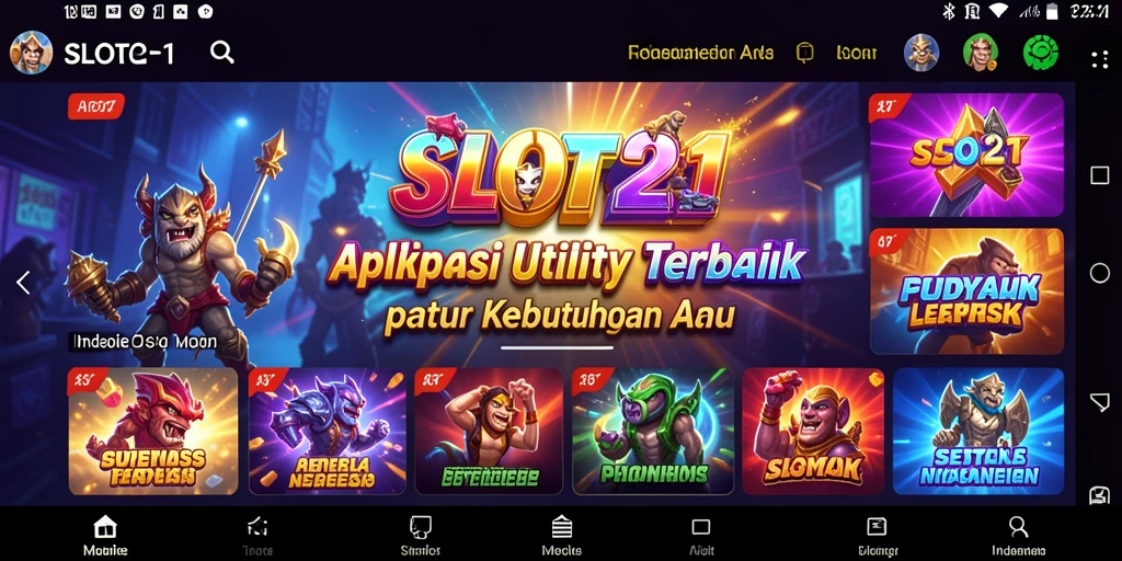 Tampilan antarmuka SLOT21 yang intuitif dan mudah digunakan.