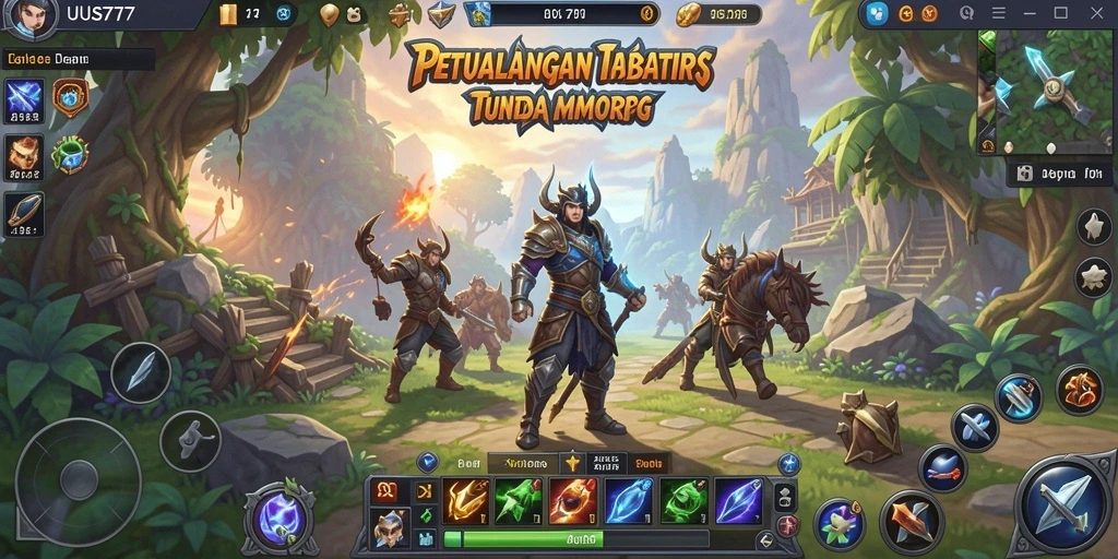 Tangkapan layar UUS777 menunjukkan aksi bertarung seru dalam dunia MMORPG.