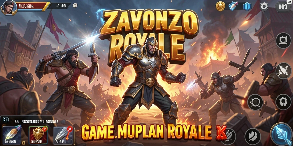 Gameplay ZAVONZO dengan aksi Battle Royale yang seru.