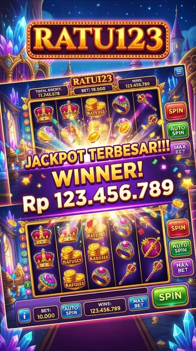 Tampilan antarmuka ratu123 yang sederhana dan menarik.