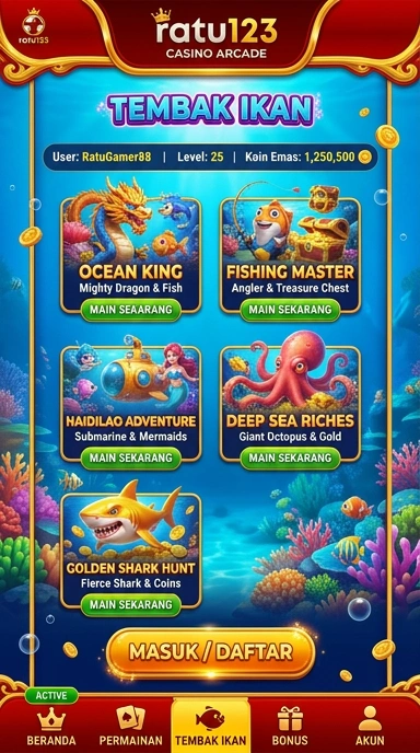 Screenshot fitur unggulan dari aplikasi ratu123.